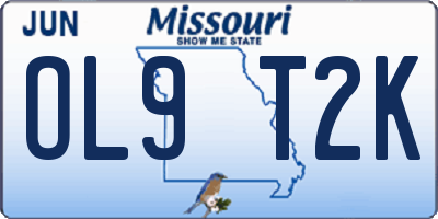 MO license plate OL9T2K