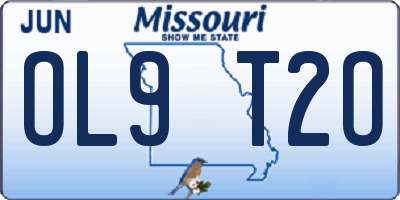 MO license plate OL9T2O