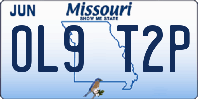 MO license plate OL9T2P