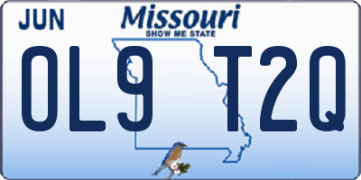 MO license plate OL9T2Q