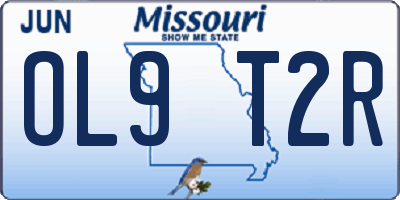 MO license plate OL9T2R