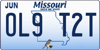 MO license plate OL9T2T