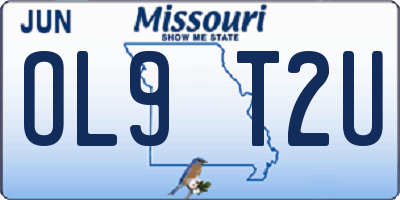 MO license plate OL9T2U