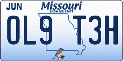 MO license plate OL9T3H