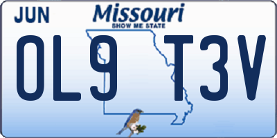 MO license plate OL9T3V