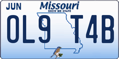 MO license plate OL9T4B