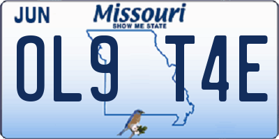 MO license plate OL9T4E