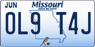 MO license plate OL9T4J