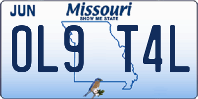 MO license plate OL9T4L