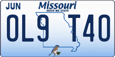 MO license plate OL9T4O