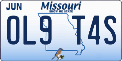 MO license plate OL9T4S