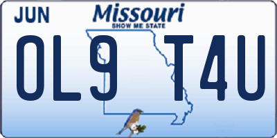 MO license plate OL9T4U