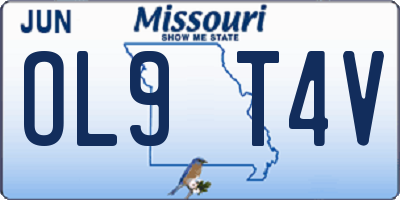 MO license plate OL9T4V