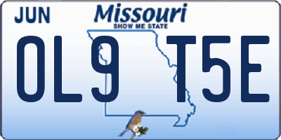 MO license plate OL9T5E