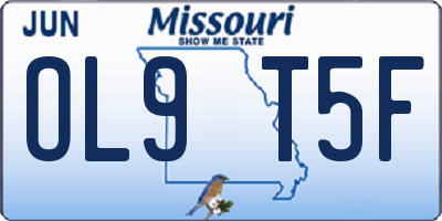 MO license plate OL9T5F
