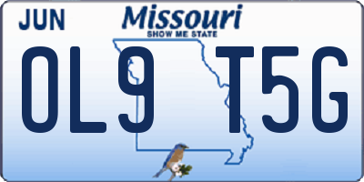MO license plate OL9T5G