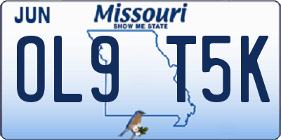 MO license plate OL9T5K