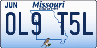 MO license plate OL9T5L
