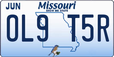 MO license plate OL9T5R