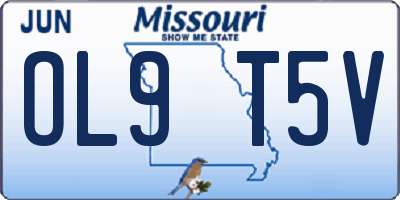 MO license plate OL9T5V