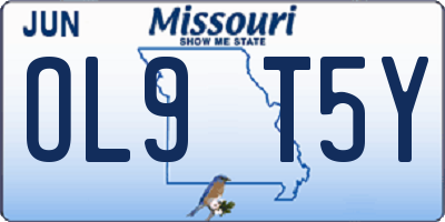 MO license plate OL9T5Y