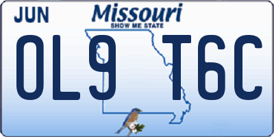 MO license plate OL9T6C