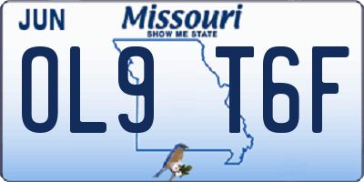 MO license plate OL9T6F