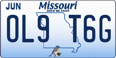 MO license plate OL9T6G