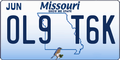 MO license plate OL9T6K