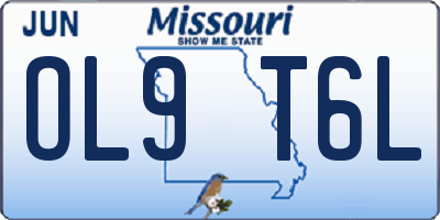 MO license plate OL9T6L