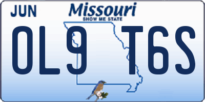 MO license plate OL9T6S
