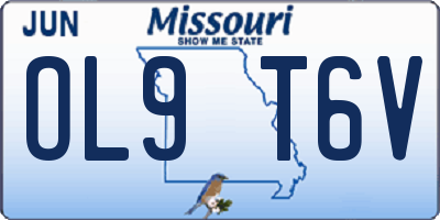 MO license plate OL9T6V
