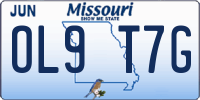 MO license plate OL9T7G