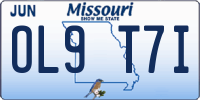 MO license plate OL9T7I