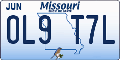 MO license plate OL9T7L