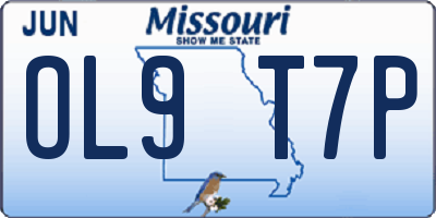 MO license plate OL9T7P