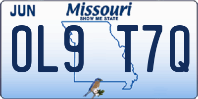 MO license plate OL9T7Q