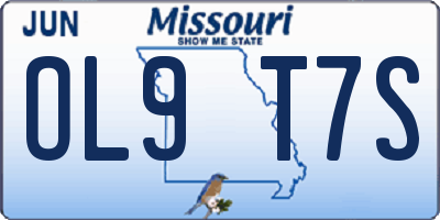 MO license plate OL9T7S