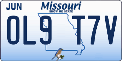 MO license plate OL9T7V