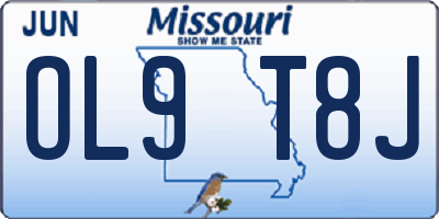 MO license plate OL9T8J