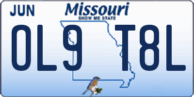 MO license plate OL9T8L