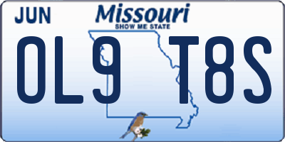 MO license plate OL9T8S
