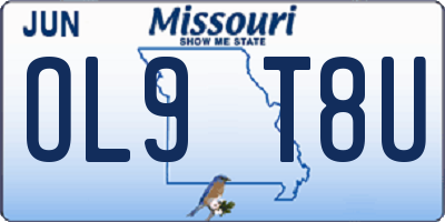MO license plate OL9T8U