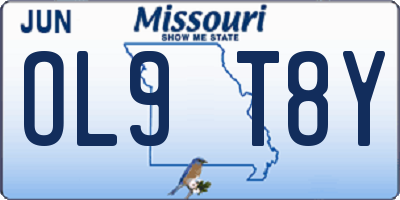 MO license plate OL9T8Y