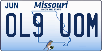 MO license plate OL9U0M