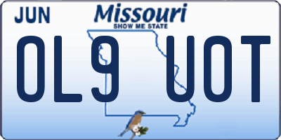 MO license plate OL9U0T