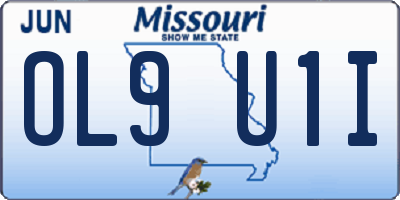 MO license plate OL9U1I