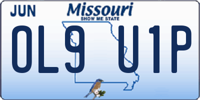 MO license plate OL9U1P