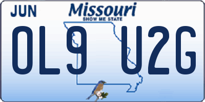 MO license plate OL9U2G