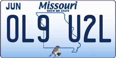MO license plate OL9U2L